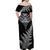 New Zealand Silver Fern Rugby Off Shoulder Maxi Dress Go All Black 2023 World Cup LT14 - Polynesian Pride