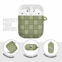 Vesuvian Green Palaka Quilt Hawaii AirPods Case Traditional Hawaii-plaid Pattern LT14 - Polynesian Pride