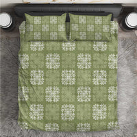 Vesuvian Green Palaka Quilt Hawaii Bedding Set Traditional Hawaii-plaid Pattern LT14 Vesuvian Green - Polynesian Pride