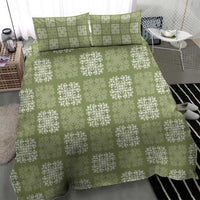 Vesuvian Green Palaka Quilt Hawaii Bedding Set Traditional Hawaii-plaid Pattern LT14 - Polynesian Pride