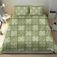 Vesuvian Green Palaka Quilt Hawaii Bedding Set Traditional Hawaii-plaid Pattern LT14 - Polynesian Pride