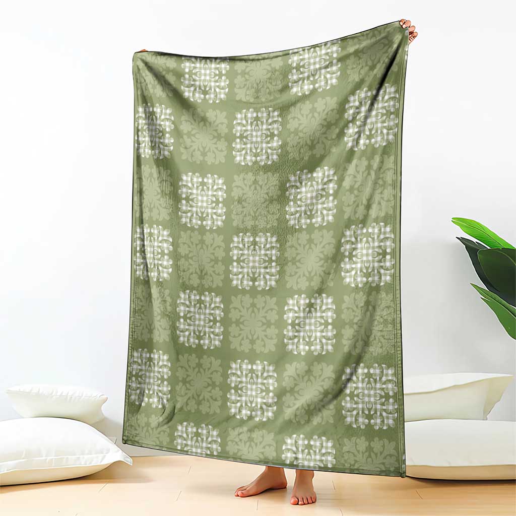 Vesuvian Green Palaka Quilt Hawaii Blanket Traditional Hawaii-plaid Pattern LT14 - Polynesian Pride
