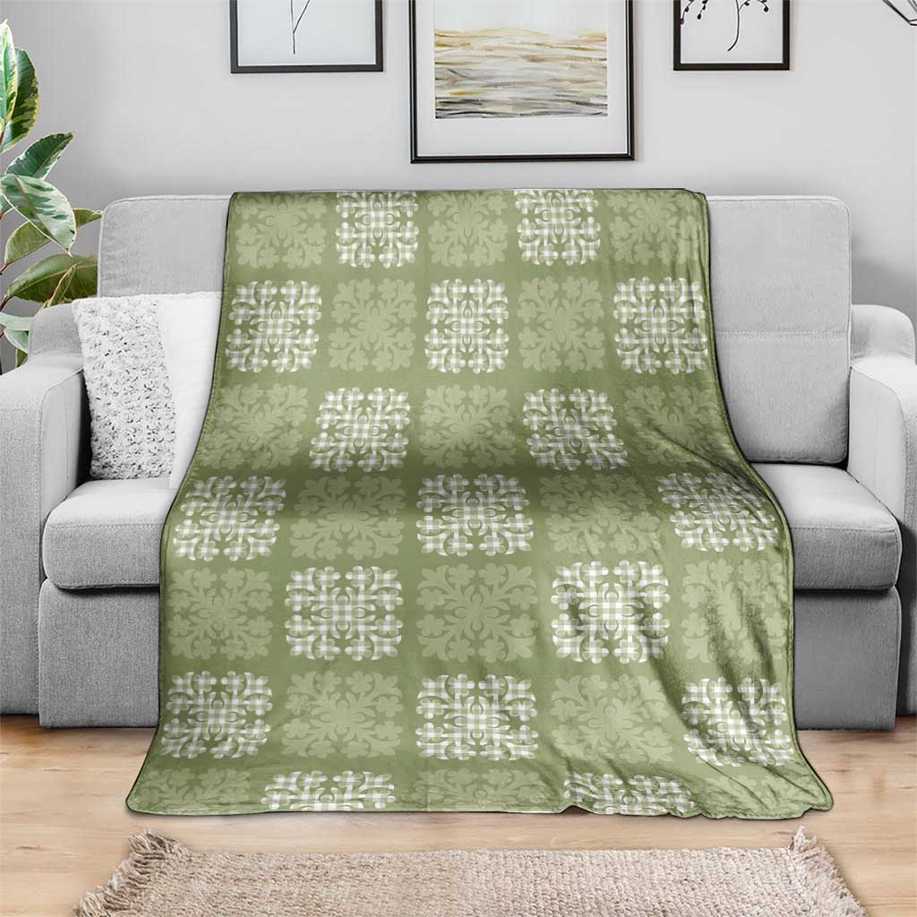 Vesuvian Green Palaka Quilt Hawaii Blanket Traditional Hawaii-plaid Pattern LT14 - Polynesian Pride