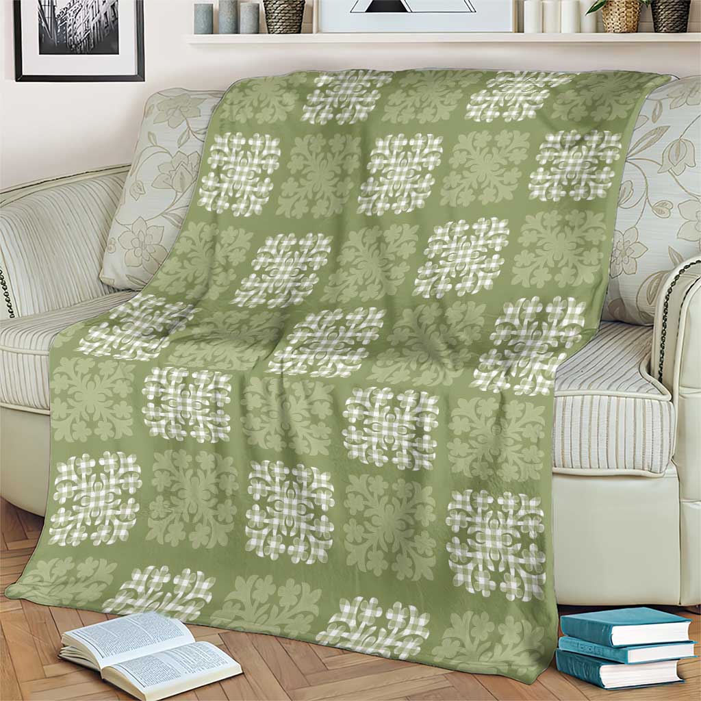 Vesuvian Green Palaka Quilt Hawaii Blanket Traditional Hawaii-plaid Pattern LT14 - Polynesian Pride