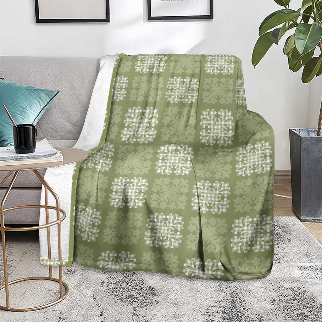 Vesuvian Green Palaka Quilt Hawaii Blanket Traditional Hawaii-plaid Pattern LT14 - Polynesian Pride