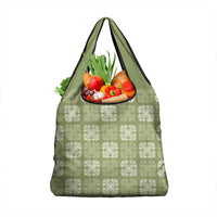 Vesuvian Green Palaka Quilt Hawaii Grocery Bag Traditional Hawaii-plaid Pattern LT14 1-pack One Size Vesuvian Green - Polynesian Pride