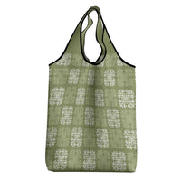 Vesuvian Green Palaka Quilt Hawaii Grocery Bag Traditional Hawaii-plaid Pattern LT14 - Polynesian Pride