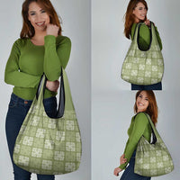 Vesuvian Green Palaka Quilt Hawaii Grocery Bag Traditional Hawaii-plaid Pattern LT14 - Polynesian Pride