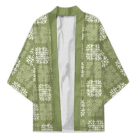 Vesuvian Green Palaka Quilt Hawaii Kimono Traditional Hawaii-plaid Pattern LT14 Unisex Vesuvian Green - Polynesian Pride