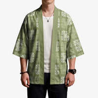 Vesuvian Green Palaka Quilt Hawaii Kimono Traditional Hawaii-plaid Pattern LT14 - Polynesian Pride