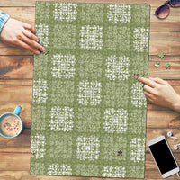 Vesuvian Green Palaka Quilt Hawaii Puzzle Traditional Hawaii-plaid Pattern LT14 Vesuvian Green - Polynesian Pride