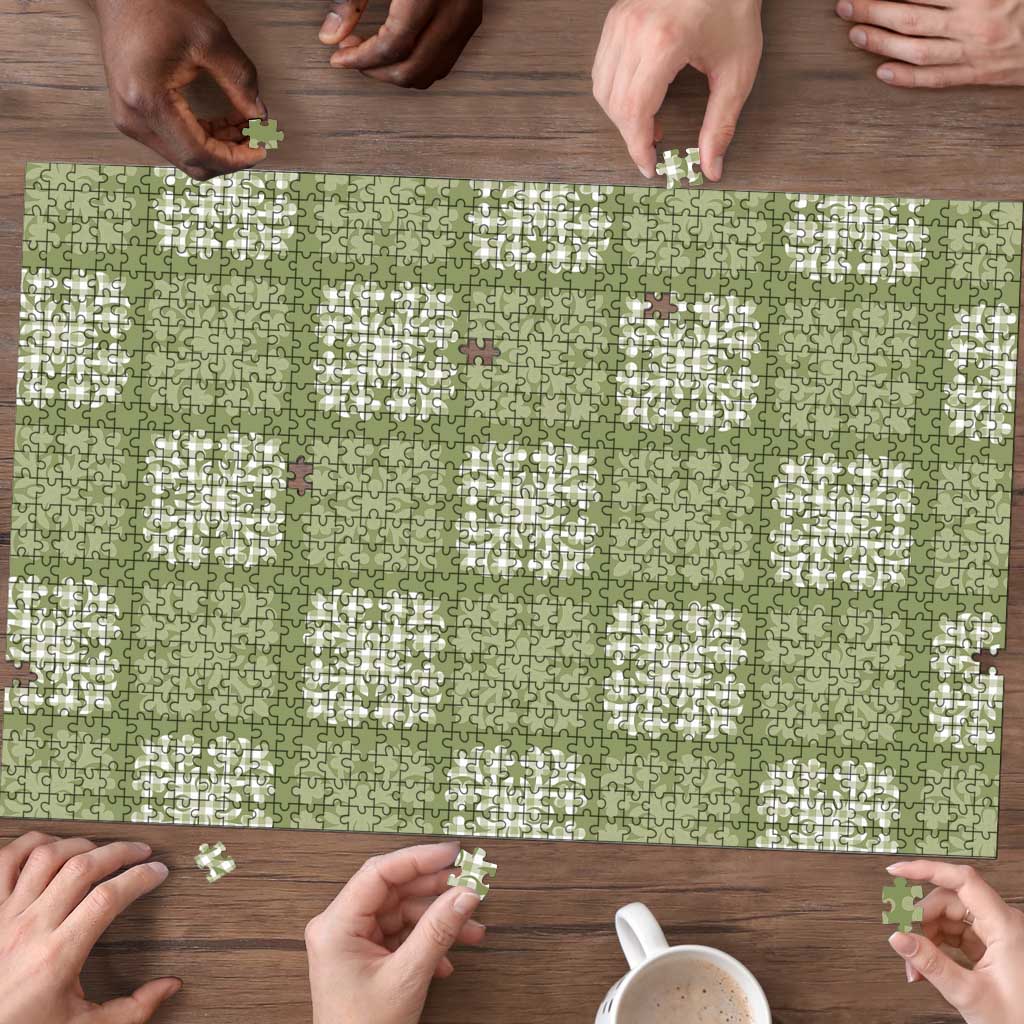 Vesuvian Green Palaka Quilt Hawaii Puzzle Traditional Hawaii-plaid Pattern LT14 - Polynesian Pride