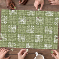 Vesuvian Green Palaka Quilt Hawaii Puzzle Traditional Hawaii-plaid Pattern LT14 - Polynesian Pride