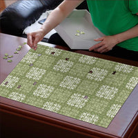 Vesuvian Green Palaka Quilt Hawaii Puzzle Traditional Hawaii-plaid Pattern LT14 - Polynesian Pride