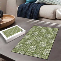 Vesuvian Green Palaka Quilt Hawaii Puzzle Traditional Hawaii-plaid Pattern LT14 - Polynesian Pride