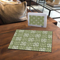 Vesuvian Green Palaka Quilt Hawaii Puzzle Traditional Hawaii-plaid Pattern LT14 - Polynesian Pride