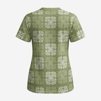 Vesuvian Green Palaka Quilt Hawaii Scrub Top Traditional Hawaii-plaid Pattern LT14 - Polynesian Pride