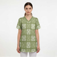 Vesuvian Green Palaka Quilt Hawaii Scrub Top Traditional Hawaii-plaid Pattern LT14 - Polynesian Pride