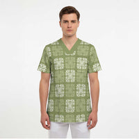 Vesuvian Green Palaka Quilt Hawaii Scrub Top Traditional Hawaii-plaid Pattern LT14 - Polynesian Pride