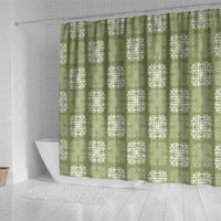 Vesuvian Green Palaka Quilt Hawaii Shower Curtain Traditional Hawaii-plaid Pattern LT14 - Polynesian Pride