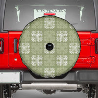Vesuvian Green Palaka Quilt Hawaii Spare Tire Cover Traditional Hawaii-plaid Pattern LT14 - Polynesian Pride