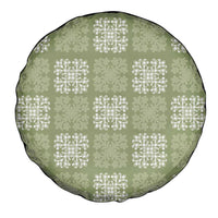 Vesuvian Green Palaka Quilt Hawaii Spare Tire Cover Traditional Hawaii-plaid Pattern LT14 - Polynesian Pride