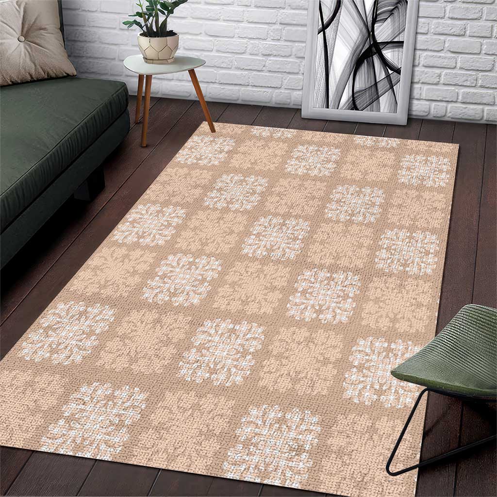 Beige Palaka Quilt Hawaii Area Rug Traditional Hawaii-plaid Pattern LT14 Beige - Polynesian Pride