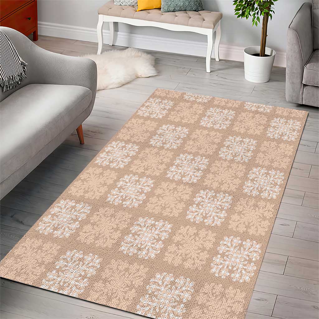 Beige Palaka Quilt Hawaii Area Rug Traditional Hawaii-plaid Pattern LT14 - Polynesian Pride
