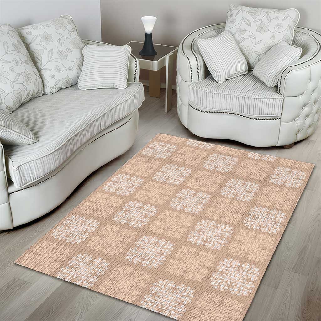 Beige Palaka Quilt Hawaii Area Rug Traditional Hawaii-plaid Pattern LT14 - Polynesian Pride