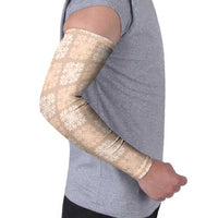 Beige Palaka Quilt Hawaii Arm Sleeves Traditional Hawaii-plaid Pattern LT14 - Polynesian Pride
