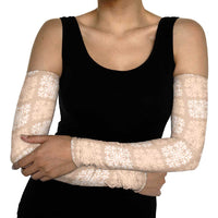 Beige Palaka Quilt Hawaii Arm Sleeves Traditional Hawaii-plaid Pattern LT14 - Polynesian Pride