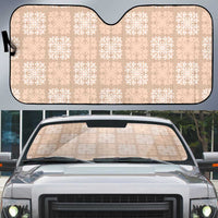 Beige Palaka Quilt Hawaii Auto Sun Shade Traditional Hawaii-plaid Pattern LT14 Beige - Polynesian Pride