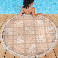 Beige Palaka Quilt Hawaii Beach Blanket Traditional Hawaii-plaid Pattern LT14 - Polynesian Pride