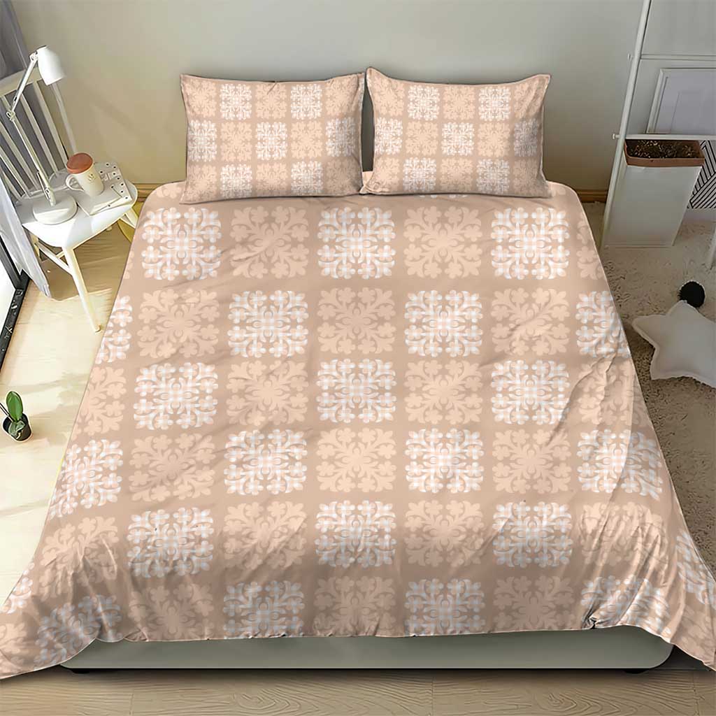 Beige Palaka Quilt Hawaii Bedding Set Traditional Hawaii-plaid Pattern LT14 - Polynesian Pride