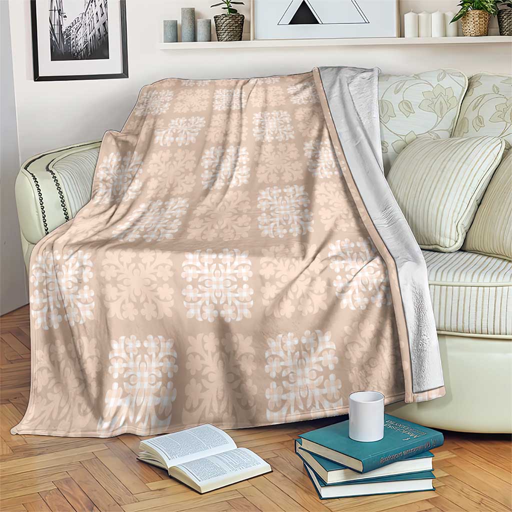 Beige Palaka Quilt Hawaii Blanket Traditional Hawaii-plaid Pattern LT14 Beige - Polynesian Pride
