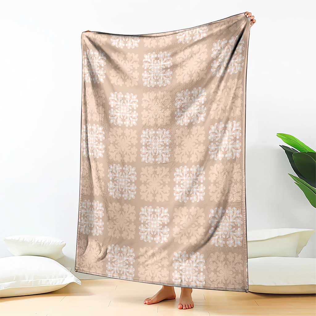 Beige Palaka Quilt Hawaii Blanket Traditional Hawaii-plaid Pattern LT14 - Polynesian Pride