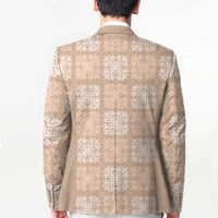 Beige Palaka Quilt Hawaii Blazer Traditional Hawaii-plaid Pattern LT14 - Polynesian Pride