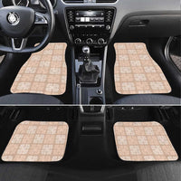 Beige Palaka Quilt Hawaii Car Mats Traditional Hawaii-plaid Pattern LT14 Set 4pcs Beige - Polynesian Pride