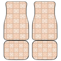 Beige Palaka Quilt Hawaii Car Mats Traditional Hawaii-plaid Pattern LT14 - Polynesian Pride