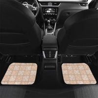 Beige Palaka Quilt Hawaii Car Mats Traditional Hawaii-plaid Pattern LT14 Set 2pcs - Back Beige - Polynesian Pride