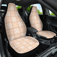 Beige Palaka Quilt Hawaii Car Seat Cover Traditional Hawaii-plaid Pattern LT14 One Size Beige - Polynesian Pride