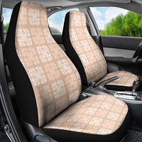 Beige Palaka Quilt Hawaii Car Seat Cover Traditional Hawaii-plaid Pattern LT14 - Polynesian Pride