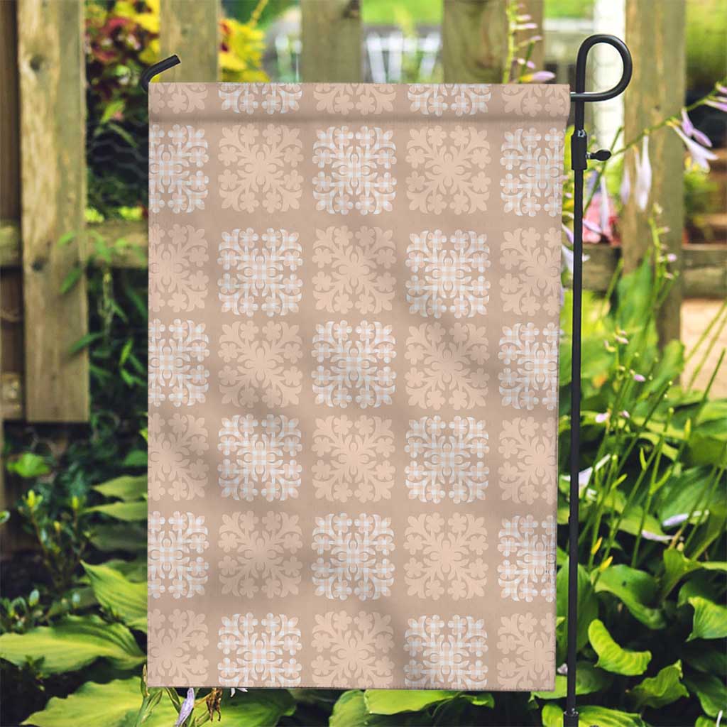 Beige Palaka Quilt Hawaii Garden Flag Traditional Hawaii-plaid Pattern LT14 Garden Flag Beige - Polynesian Pride