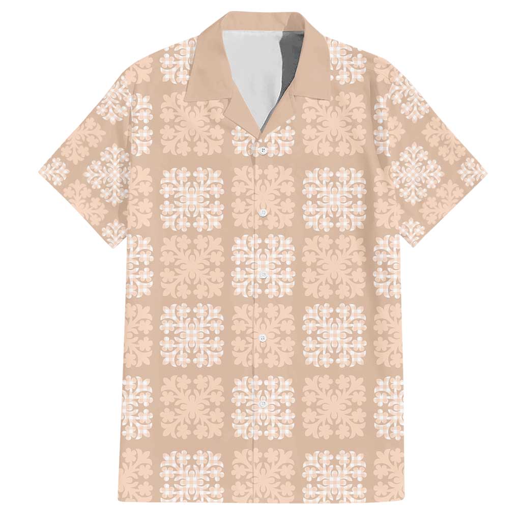 Beige Palaka Quilt Hawaii Hawaiian Shirt Traditional Hawaii-plaid Pattern LT14 Beige - Polynesian Pride