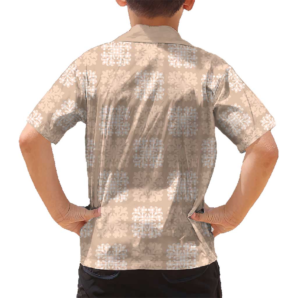 Beige Palaka Quilt Hawaii Hawaiian Shirt Traditional Hawaii-plaid Pattern LT14 - Polynesian Pride