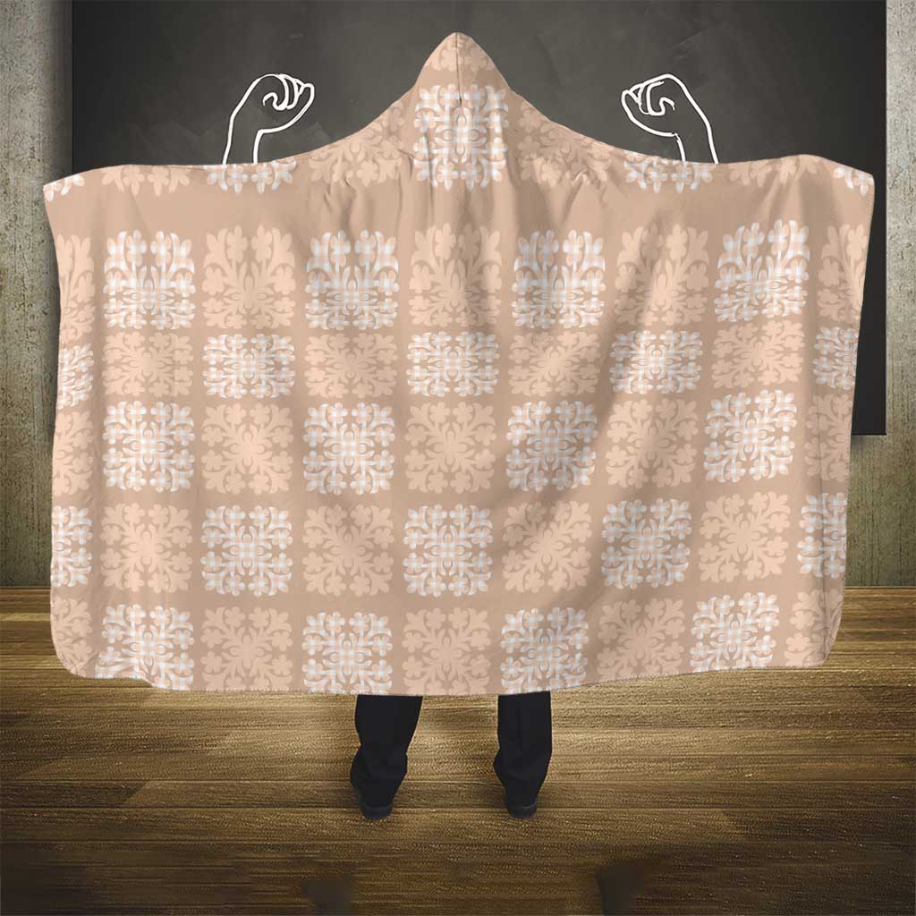 Beige Palaka Quilt Hawaii Hooded Blanket Traditional Hawaii-plaid Pattern LT14 - Polynesian Pride