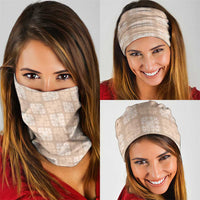 Beige Palaka Quilt Hawaii Neck Gaiter Traditional Hawaii-plaid Pattern LT14 - Polynesian Pride