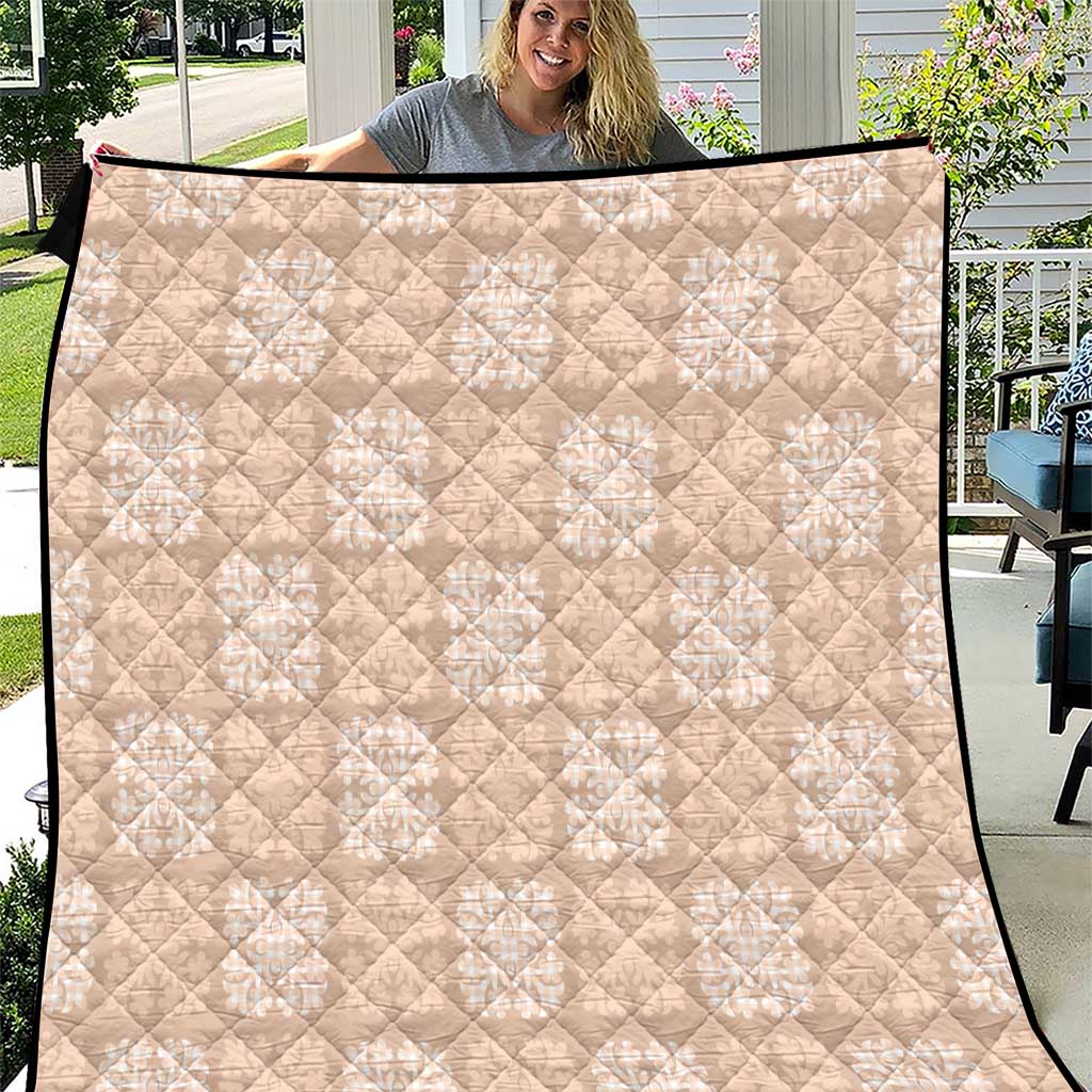 Beige Palaka Quilt Hawaii Quilt Traditional Hawaii-plaid Pattern LT14 Beige - Polynesian Pride