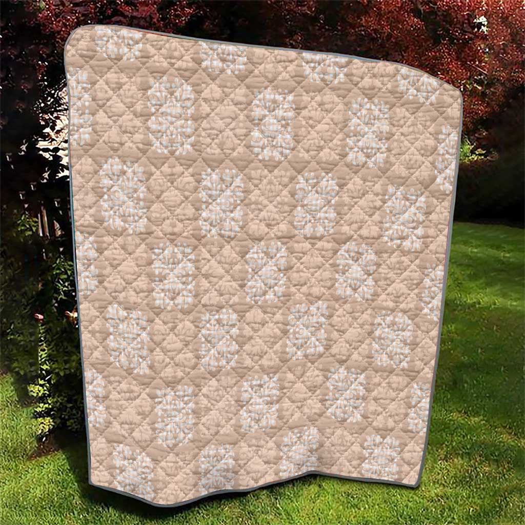 Beige Palaka Quilt Hawaii Quilt Traditional Hawaii-plaid Pattern LT14 - Polynesian Pride