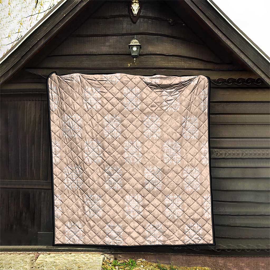 Beige Palaka Quilt Hawaii Quilt Traditional Hawaii-plaid Pattern LT14 - Polynesian Pride